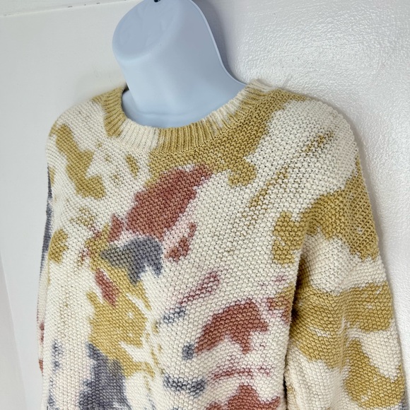 Madewell Tie Dye Westford Wide Sleeve Boxy Crop Pullover Sweater Knit Size XXS‎ - Picture 4 of 11